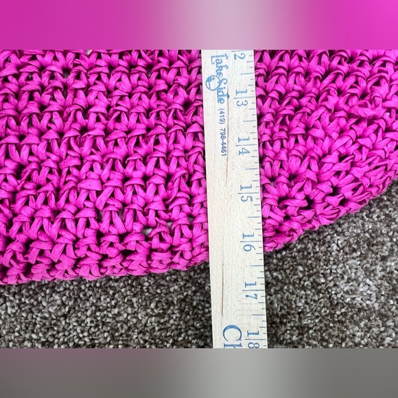 NWOT Time & Tru‎ Extra Large Woven Straw Beach Bag - Picture 6 of 7